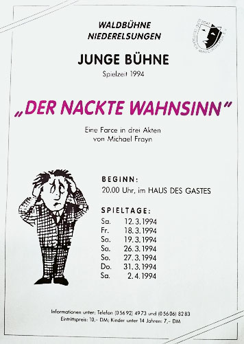 Plakat Der nackte Wahnsinn 1994